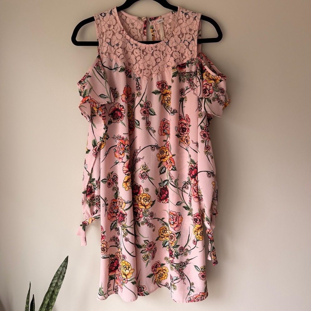 Uncle Frank Pink Floral Midi Dress